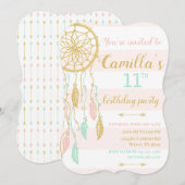 Einladung von Boho Dream Catcher (Vorne/Hinten)