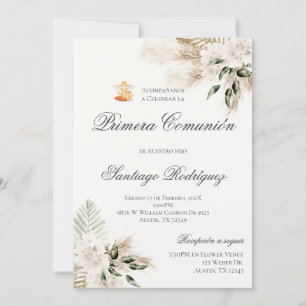 Einladung von Boho Erste Kommune in Spanisch