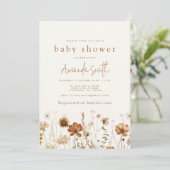 Einladung von Boho Fall Baby Shower (Stehend Vorderseite)