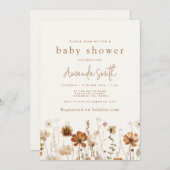 Einladung von Boho Fall Baby Shower (Vorne/Hinten)