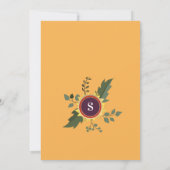 Einladung von Boho Fall Floral Wedding (Rückseite)