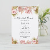 Einladung von Boho Floral Border Probe (Stehend Vorderseite)