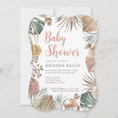 Einladung von Boho Floral Gender Neutral Baby Show (Vorderseite)