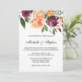 Einladung von Boho Floral Hochzeit (Stehend Vorderseite)