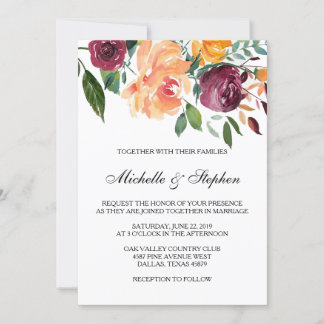 Einladung von Boho Floral Hochzeit