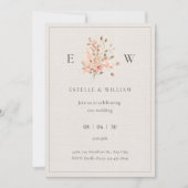 Einladung von Boho Floral Minimalistic Wedding (Vorderseite)