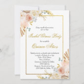 Einladung von Boho floral Quince auf Spanisch (Vorderseite)