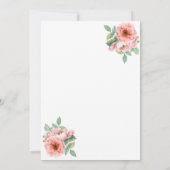 Einladung von Boho Floral und Antler Baby Dusche (Rückseite)