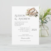 Einladung von Boho Floral Wedding (Stehend Vorderseite)