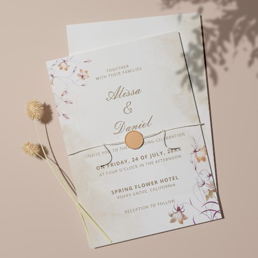 Einladung von Boho Floral Wedding