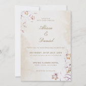 Einladung von Boho Floral Wedding (Vorderseite)