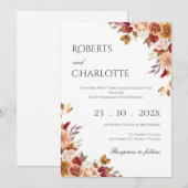 Einladung von Boho Floral Wedding (Vorne/Hinten)