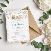 Einladung von Boho Forest Animal Baby Shower
