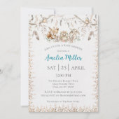 Einladung von Boho Forest Animal Baby Shower (Vorderseite)