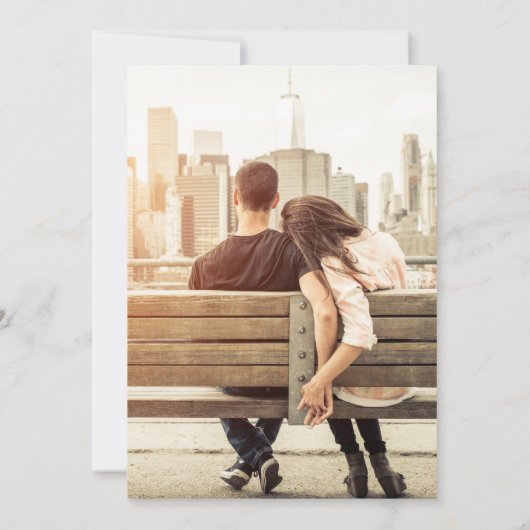 Einladung von Boho Foto Hochzeit (Rückseite)