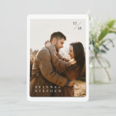 Einladung von Boho Foto Hochzeit | Modernes Minima (Stehend Vorderseite)