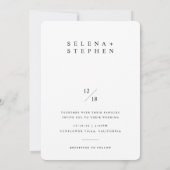 Einladung von Boho Foto Hochzeit | Modernes Minima (Rückseite)