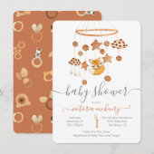 Einladung von Boho Fox Mobile Baby Shower (Vorne/Hinten)