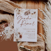 Einladung von Boho Gender mit Pampas