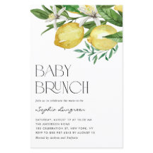 Einladung von Boho Lemon und Blooms Baby Brunch