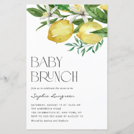 Einladung von Boho Lemon und Blooms Baby Brunch