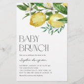 Einladung von Boho Lemon und Blooms Baby Brunch (Vorderseite)