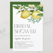 Einladung von Boho Lemon und Blooms Bridal Shower (Vorne/Hinten)