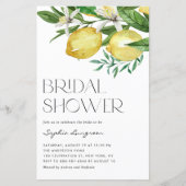 Einladung von Boho Lemon und Blooms Bridal Shower (Vorderseite)