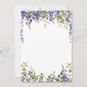 Einladung von Boho Lila Floral Baby Deer Shower (Rückseite)