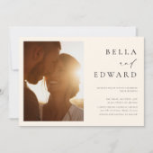 Einladung von Boho Minimalistisch Foto Hochzeit (Vorderseite)