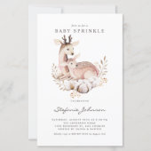 Einladung von Boho Mommy and Baby Deer Baby Shower (Vorderseite)