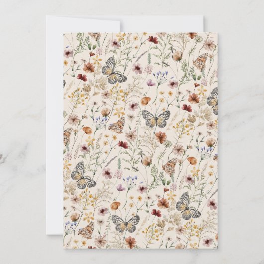 Einladung von Boho Monogram zur Hochzeit (Rückseite)