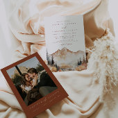 Einladung von Boho Mountain Hochzeit