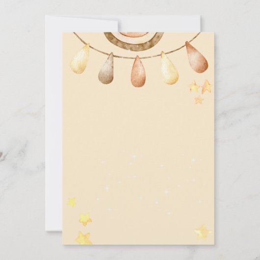 Einladung von Boho niedlich Bear und Giraffe zum G (Rückseite)