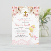 Einladung von Boho Pampas Blonde Girl (Stehend Vorderseite)