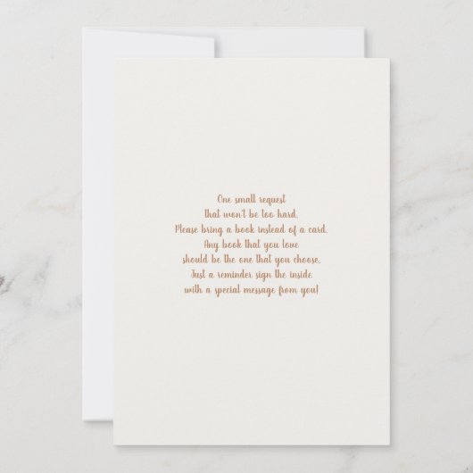 Einladung von Boho Pampas Gender Neutral Baby Show (Rückseite)