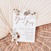 Einladung von Boho Pampas Girl or Boy Gender