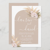 Einladung von Boho Pampas Grass Arch (Vorne/Hinten)