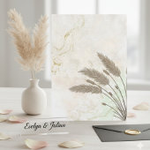 Einladung von Boho Pampas Grass Floral Wedding