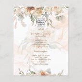 Einladung von Boho Pampas Grass Hochzeit unter $ 1 Flyer (Hinten)