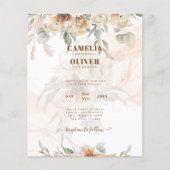 Einladung von Boho Pampas Grass Hochzeit unter $ 1 Flyer (Vorne)