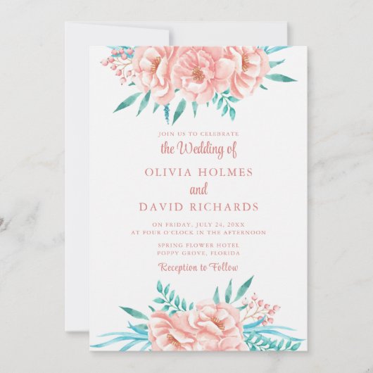 Einladung von Boho Peach und Tosca (Vorderseite)