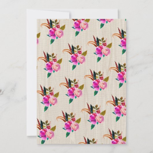 Einladung von Boho Pferde zum Geburtstag (Rückseite)