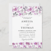 Einladung von Boho Pink zur Hochzeit der Flora (Vorderseite)