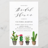 Einladung von Boho Potted Cactus Summer Bridal Sho (Vorderseite)