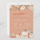Einladung von Boho Pumpkin Baby Shower (Vorderseite)