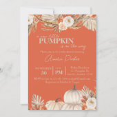 Einladung von Boho Pumpkin Baby Shower (Vorderseite)