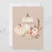 Einladung von Boho Pumpkin Baby Shower (Rückseite)