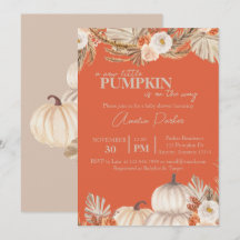 Einladung von Boho Pumpkin Baby Shower