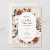 Einladung von Boho quinceañera (Vorderseite)